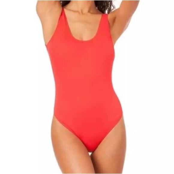 Lively One Piece Swim Suit Jet Black Low Cut Back Summer Size Xtra Small - Picture 4 of 6